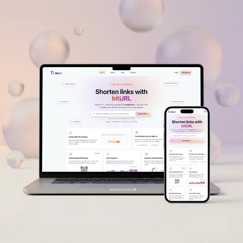 bitURL Link Management Mockup