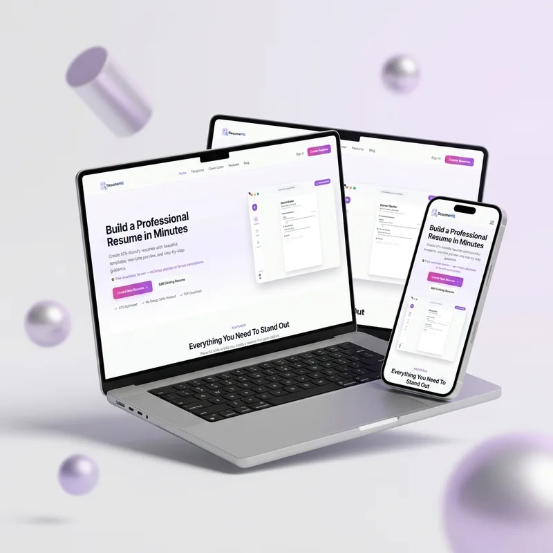 ResumeHQ Platform Mockup